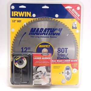 2005 Irwin Marathon 12 Inch 80T Trim Finnish Blade with Laser Guide 14083L New